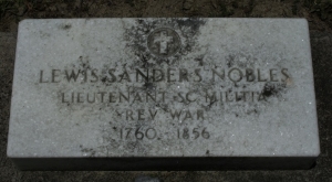 Lewis Nobles gravestone Revolutionary War Vet Died 1856